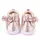Pantofiori roz-sidefat cu fundita aplicata LId2447-1-p15.3-6 luni (Marimea 18 incaltaminte)