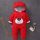 Combinezon rosu plusat - Teddy MB059-2