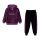 Trening mov cu negru din material tip catifea pentru fetite ADFSB77-H6