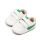 Adidasi albi cu insertie laterala verde MDd2765-4-p01