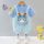Costumas pentru baietei cu tricou si salopeta - Blue giraffe MDXQ1892-3-dg