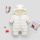 Combinezon alb sidefat din fas pentru bebelusi MBTLYR01-1