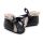 Ghetute negre imblanite cu fundita din satin LIXH0223-2-p23