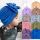 Caciulita tip turban cu model din tesatura si funda aplicata AMx-22032