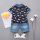 Costumas cu tricou bleumarine pentru baietei - Dino MD202303446-R1