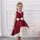 Rochie de ocazie visinie cu alb perlat MBL5183-3-DE
