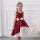 Rochie de ocazie visinie cu alb perlat MBL5183-3-DE