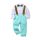 Costum elegant cu papion bleu cu crem ADtz1280-1-DE3