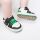 Adidasi albi cu negru si verde - Smart MB9812-1-sa1