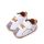 Pantofiori sport pentru bebelusi, albi cu insertii gri si maro chbxc4174-3-va5