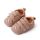 Pantofiori maro pentru bebelusi din material tip reiat csbl2343-2-va6