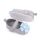 Pantofiori gri decorati cu floare bleu csys-g19-2-va8