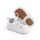 Pantofiori albi cu sireturi si model ajurat chd2806-2-va10