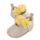 Pantofiori ivoire metalizat cu floricele galbene chj10-2-va17