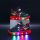 Adidasi negri cu rosu cu luminite - robot mdb-003-1-c