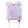 Căciulă de iarnă pentru fetite cu două pompoane, violet, legată czz-0418g