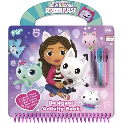 Carte de activitati & pixuri - gabby's dolhouse