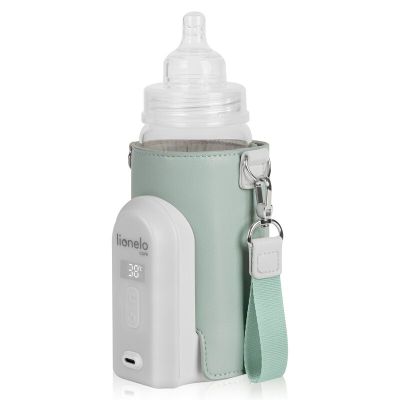 Incalzitor biberoane, Lionelo, ThermUp Go Evo, Portabil, Cu 5 niveluri de incalzire, Cu buton Safety Control, Mentinere caldura pana la 9h, Incarcare USB, Verde BYNLOC-THERMUP_GO_EVO_GREEN_SAGE