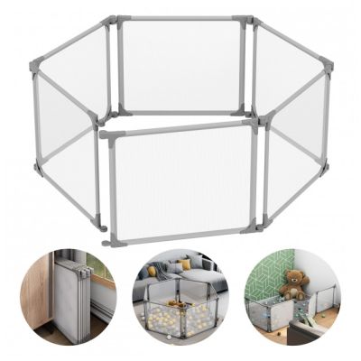 Tarc de joaca bebelusi hexagonal, pliabil si ajustabil Cozy 70, configurabil, poate fi acordat pe perete recomandat 0-36 luni, certificat EN 12227:2010 LVTK5903796015935