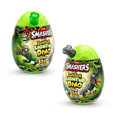Smashers - Mega Ou surpriza cu peste 26 accesorii, Dino Jurassic Light-Up BKF74108