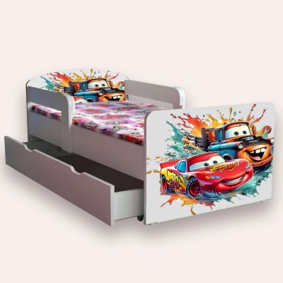 Pat baieti Cars Cu Manere Mare 2-12 Ani Cu Sertar Cu Saltea Inclusa Cmg49440805552468