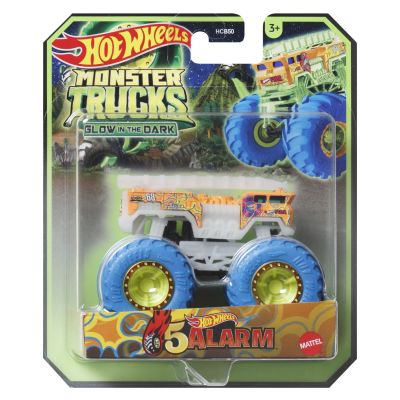 HOT WHEELS MONSTER TRUCK GLOW IN THE DARK MASINUTA 5 ALARM SCARA 1:64 VIVMTHCB50_HWC80
