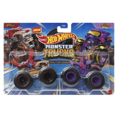 HOT WHEELS MONSTER TRUCK SET 2 MASINI SCRATCH ATTACK SI HOT WEILER SCARA 1 LA 64 VIVMTFYJ64_HWN66