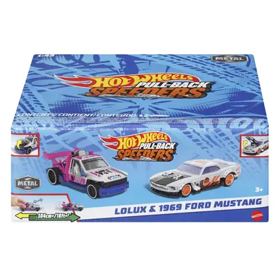 HOT WHEELS SET 2 MASINUTE METALICE PULL BACK LOLUX SI 1969 FORD MUSTANG 1:43 VIVMTHPR91_HWH57