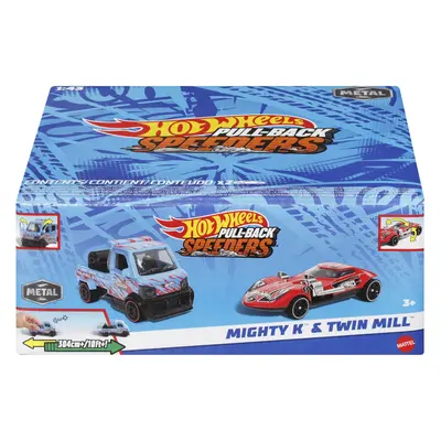 HOT WHEELS SET 2 MASINUTE METALICE PULL BACK MIGHTY K SI TWIN MILL 1:43 VIVMTHPR91_HWH58