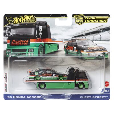 HOT WHEELS TRANSPORTATOR FLEET STREET CU MASINUTA HONDA ACCORD 96 SCARA 1:64 VIVMTFLF56_HRV46