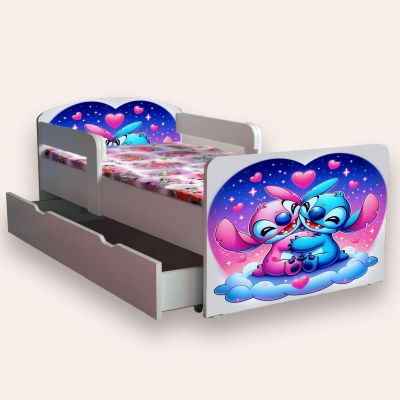 Pat copii Lilo Si Stitch Cu Manere Mare 2-12 Ani Cu Sertar Varianta fara Saltea Cmg49440707084628