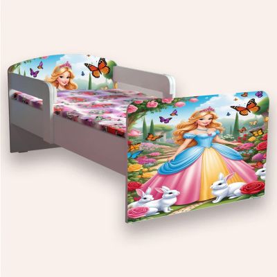 Pat fete Printesa Mare 2-12 Ani Cu Manere Cu Saltea Inclusa 160x80 Cmg49440773243220