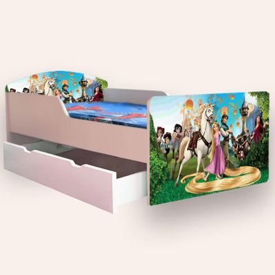 Pat fete Rapunzel Mic 2-8 Ani Cu Sertar Varianta fara Saltea Cmg49440845594964