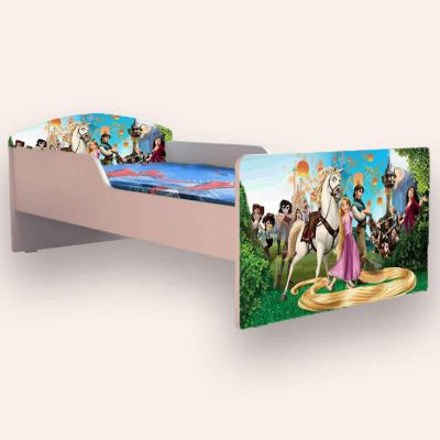 Pat fete Rapunzel Mic 2-8 Ani Simplu Cu Saltea Inclusa 140x70 Cmg49440845496660