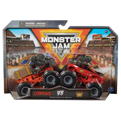 MONSTER JAM SET 2 MASINUTE METALICE LUMBERJACK SI AXE SCARA 1:64 VIV6064128_20144318