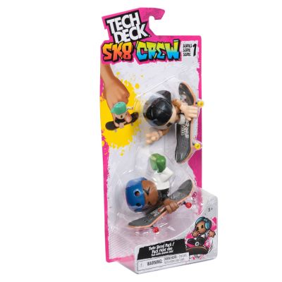 TECH DECH SK8 CREW PACHET 2 SETURI PLACA SI FIGURINA 9.6CM SAPCA NEAGRA SI CASCA ALBASTRA VIV6071061_20148776
