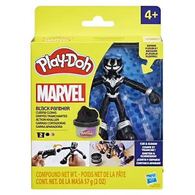 PLAY-DOH MARVEL FIGURINA FLEXIBILA CU ACCESORII BLACK PANTHER 10CM VIVF9829_G0055