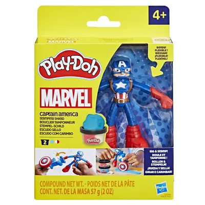 PLAY-DOH MARVEL FIGURINA FLEXIBILA CU ACCESORII CAPTAIN AMERICA 10CM VIVF9829_G0056