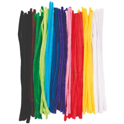 Set 100 bucati sarma plusata groasa 1.5 cm diametru, 50 cm lungime culori asortate - okepb2472261