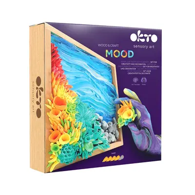 Set creatie Wood &amp; Craft - Succulents, 21*21cm - Ocean Calm KRTOK10015