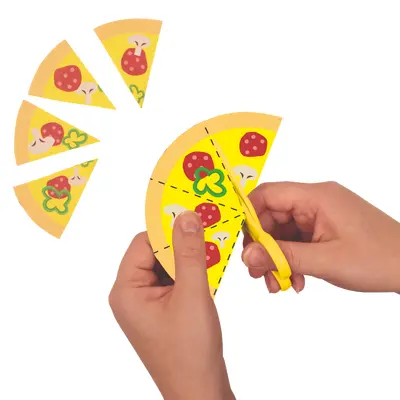 Set de 10 foarfeci din plastic, sigure pentru copii mici, uz didactic - okepb2472221