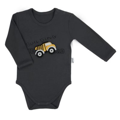 Body cu maneca lunga (181101) Colectia "Big Trucks" Grafit Marimea 80 PMICNICOL-181101-80