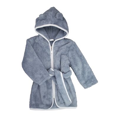 Halat de baie cu fermoar pentru copii Nicol Gri Marimea 110-116 PMICNICOL-01922-110