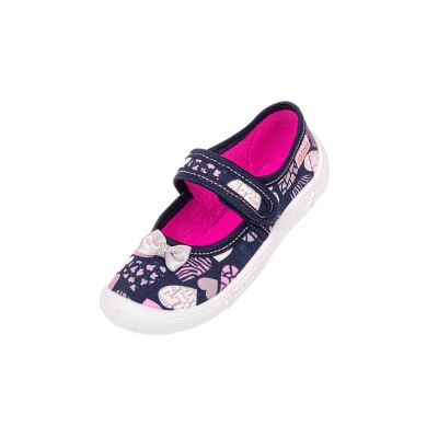 Pantofi cu interior de bumbac pentru fetite Vi-GGa-Mi Dorota Inimioare marimea 31 PMICVGM.27DOROTA.31