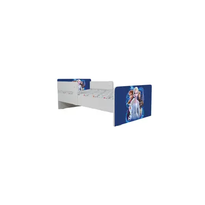 Pat Pentru Fetite 2-8 Ani Frozen 4, Cu Dubla Protectie Si Saltea SafeNest de 140x70 Cm Ptv7073