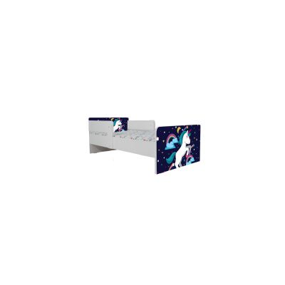 Pat Copii Little Poney Cu Paravane Dubla Protectie si Cu Saltea Inclusa 140x70 Cm  Ptv7091