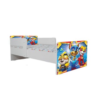 Pat Copii Paw Patrol Space 2-16 ani Cu Paravane Dubla Protectie si Cu Saltea Inclusa 180x80 Cm  Ptv6721