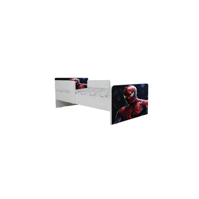 Pat Baieti 2-6 Ani Cu Spiderman 2, Cu Dubla Protectie + Saltea SafeNest 130x60 Cm Ptv7291