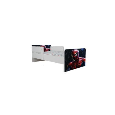 Pat Pentru Baieti 2-12 Ani Cu Spiderman 2, Cu Protectie Dubla, Salteaua 160x80 Cm Inclusa Ptv7301