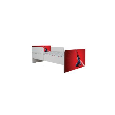 Pat Baieti 2-12 Ani Imprimat Cu Spiderman 4 , Cu Dubla Protectie, Saltea 160x80 Cm Inclusa Ptv7335